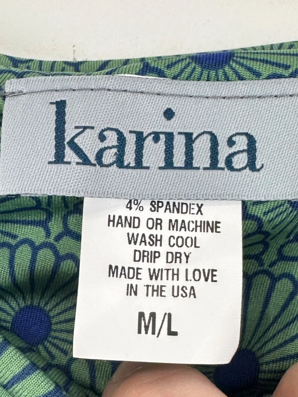 NWT Karina Easy Dress Women's Blue Teal Stretch Skirt M/L Flirty Rockabilly - Picture 4 of 8